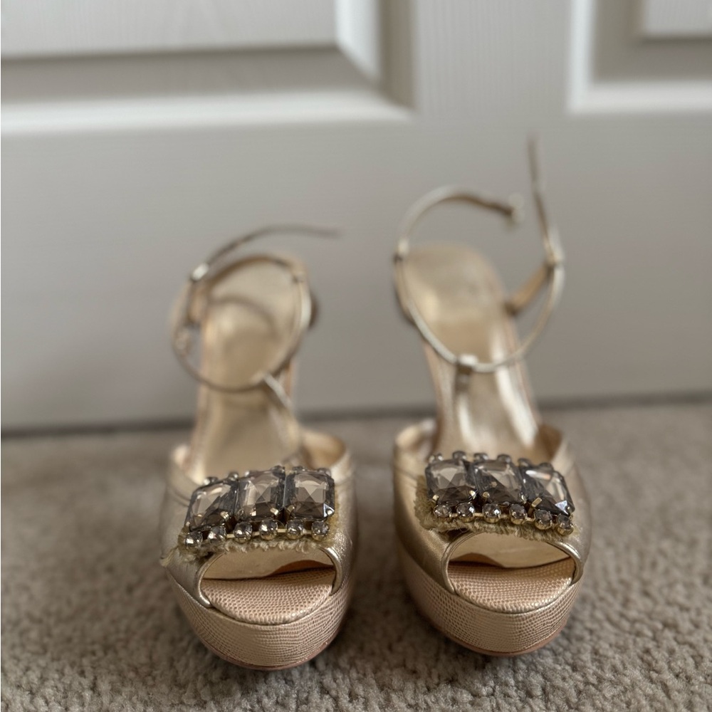 Elegant Gold Women's Heels